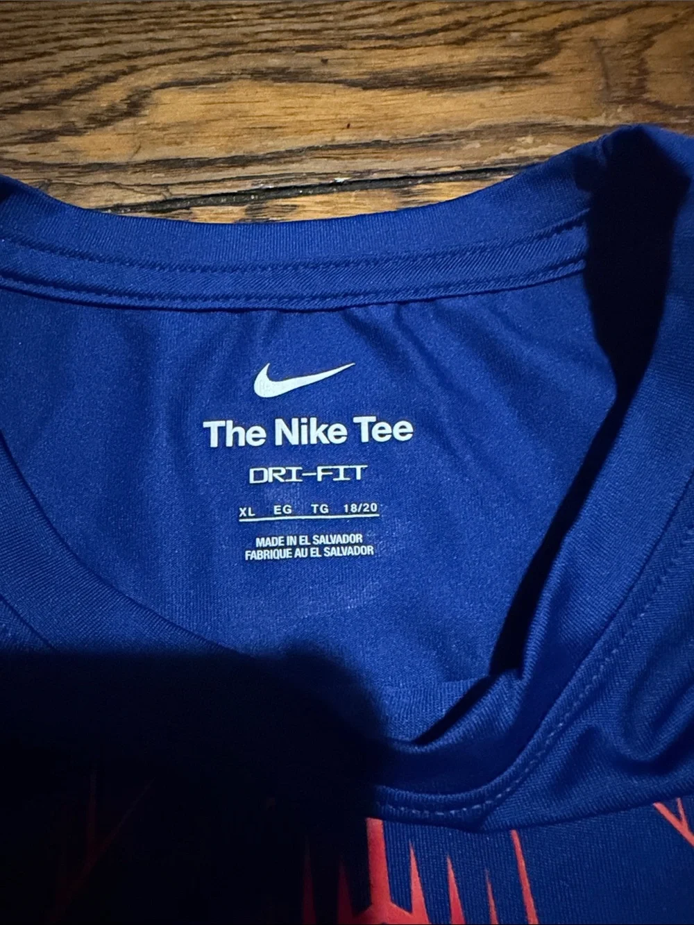 Nike Kids Blue Buffalo Bills Graphic Tee with Red & White Logo